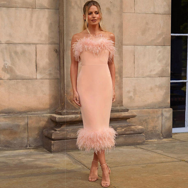 Sleeveless pencil skirt dress with wrapped buttocks Dress Zoe