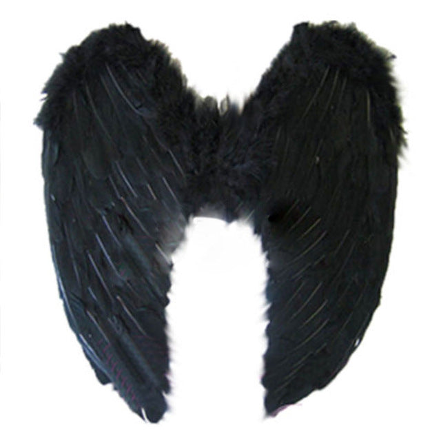 Angel Wings Costume for Women – 4 Color Feather Fairy Dress Up Outfit for Halloween & Party | Hermye