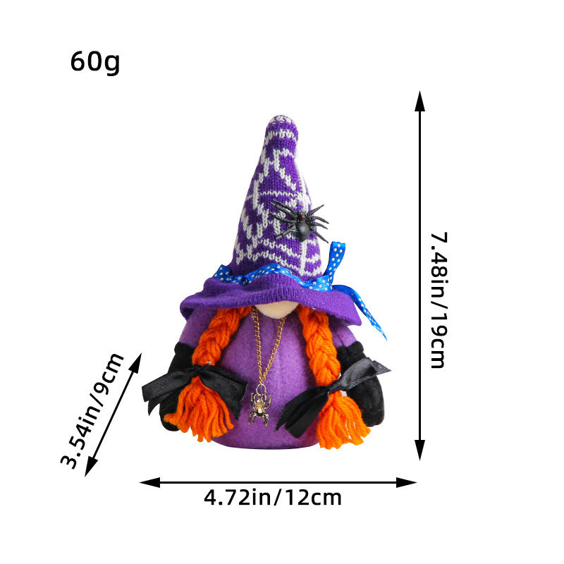 Halloween Faceless Vampire Doll Decoration Spider Bat Doll Party Dress up Prop