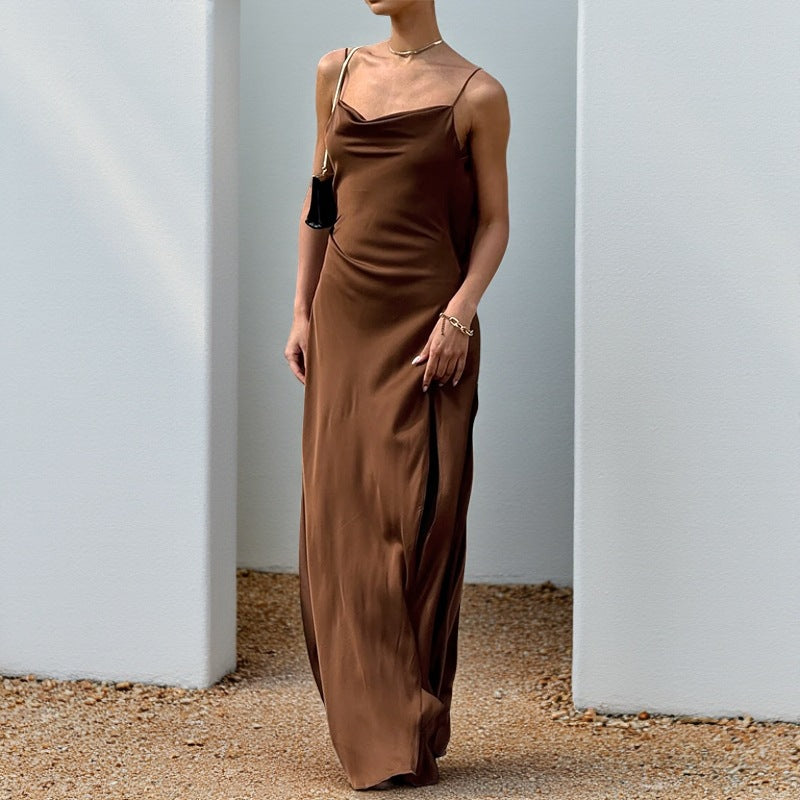 Casual Dress Many satin dress for women