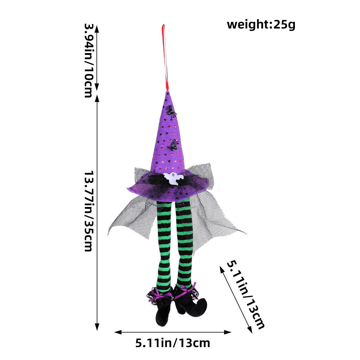 Halloween Witch Hat Window Display Decoration Ghost Festival Bar Party Striped Long Leg Atmosphere Decoration Ornament
