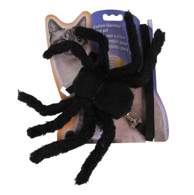 Cat Halloween Spider Harness Leash – Adjustable Pet Costume for Cats & Small Dogs