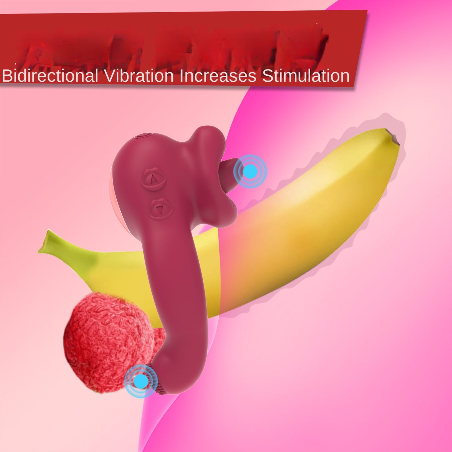 Three motor flirting couple sharing lock ring tongue vibration mini vibrator