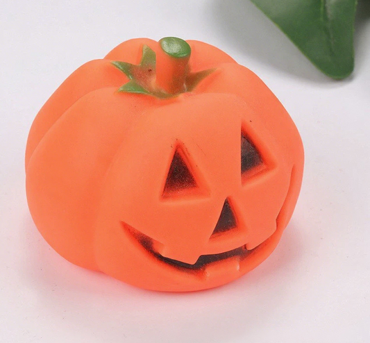 Halloween Pumpkin Toy for Pets - Interactive Rubber Toy with Sound for Dogs to Chew and Play