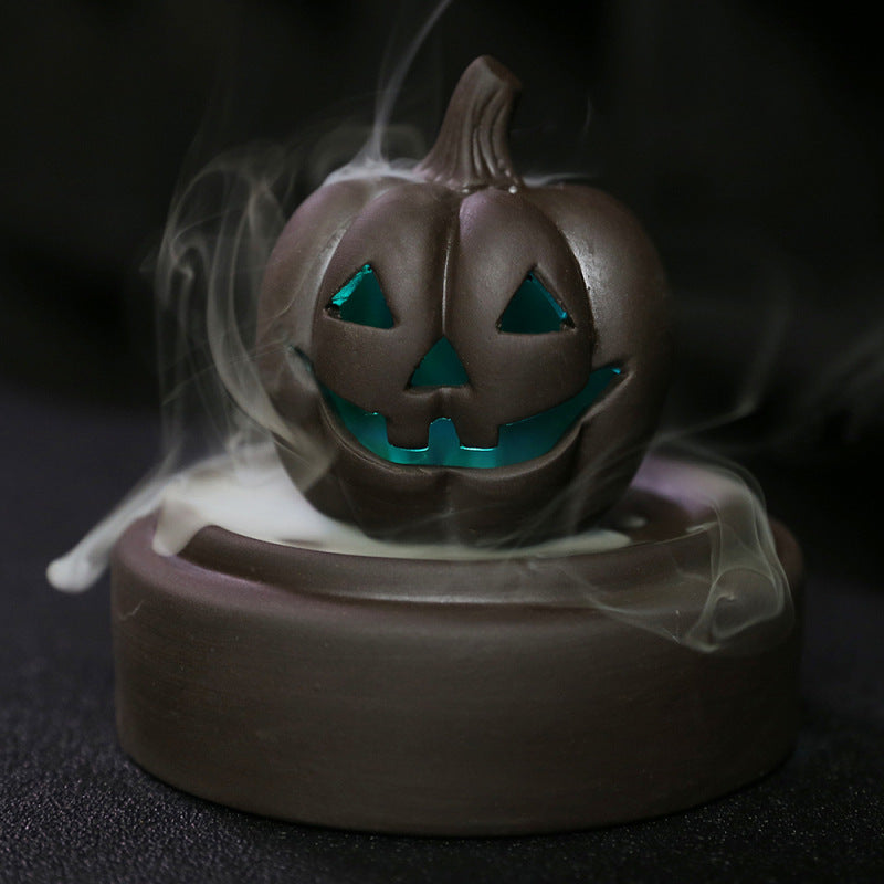 Creative Halloween Pumpkin Windshield Backflow Incense Burner Ornament