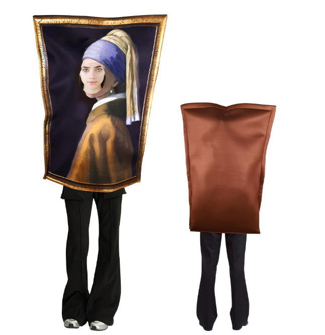 New Halloween party performance costumes fun spoof mural costumes campus activities performance jumpsuit