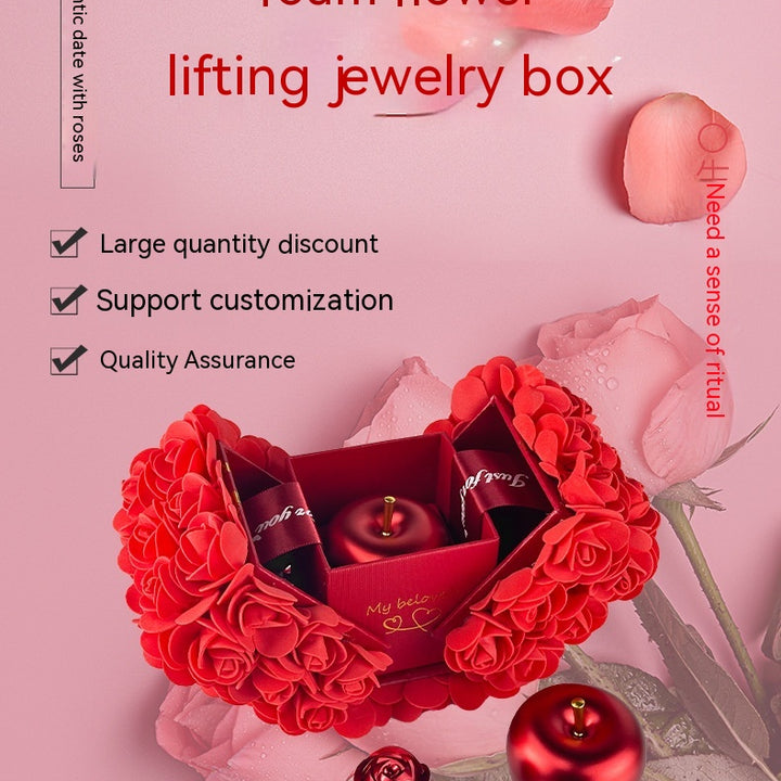 Romantic Radiance Set: Valentine's Day Soap Roses & Crystal Necklace