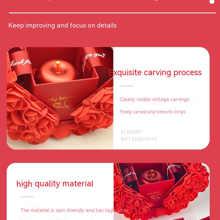 Romantic Radiance Set: Valentine's Day Soap Roses & Crystal Necklace
