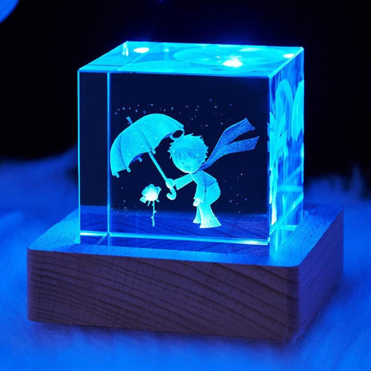 Halloween Christmas Photo Custom Pet Crystal Inside Carving Creative Gift Decorative Lamp Birthday Gift Living Room Bedroom
