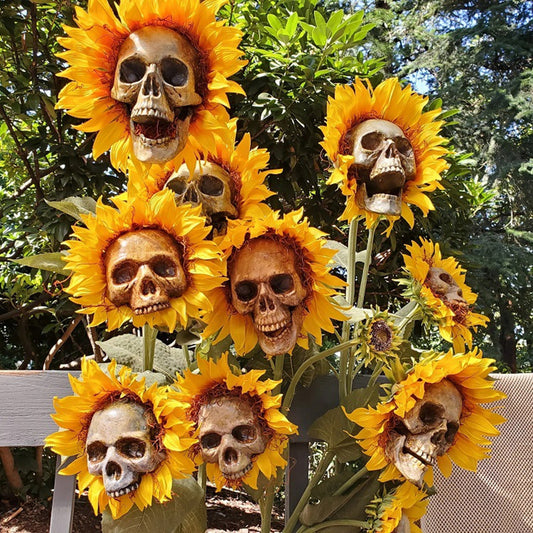 Halloween Decorations Sunflower Skull Garden Simulation Flower Ornament