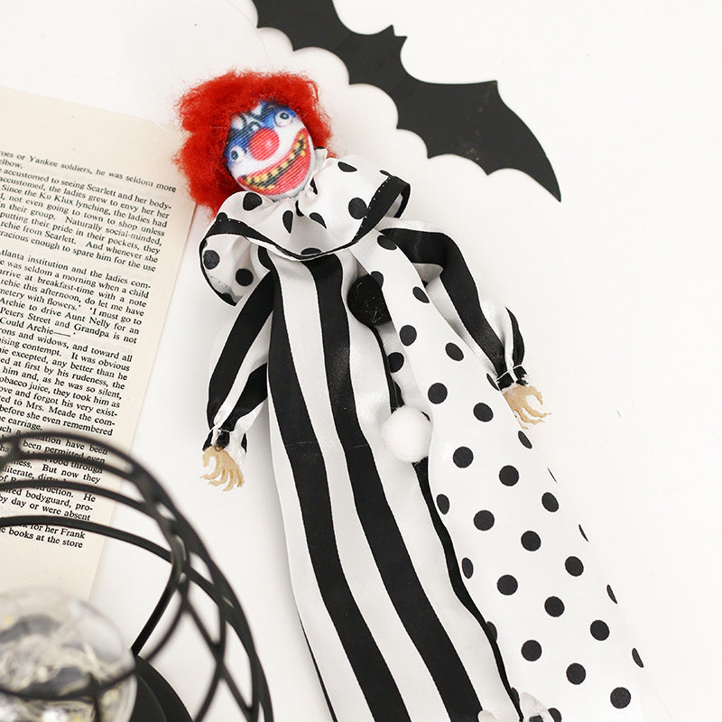 Halloween decorations, Halloween scary clown figurines, pendants, haunted house party decorations, props
