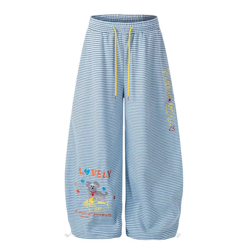 Graphic Sweatpants Women Loose Slimming Drape Street Dance Casual Pants