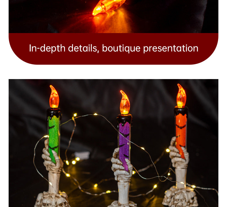 Halloween Prop Tears, Smokeless Electronic Skull, Candle Lamp, Ghost House, Secret Room Theme Party Scene Decoration