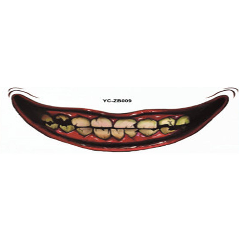 Halloween Mouth Tattoo Stickers Horror Lip DIY Decoration BIG MOUTH TATTOOS