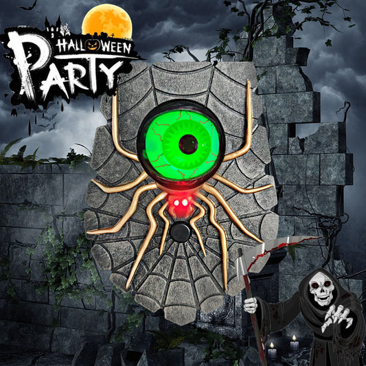 Halloween New Spider Doorbell Glows, Sounds Terrifying, One eyed Spider Doorbell