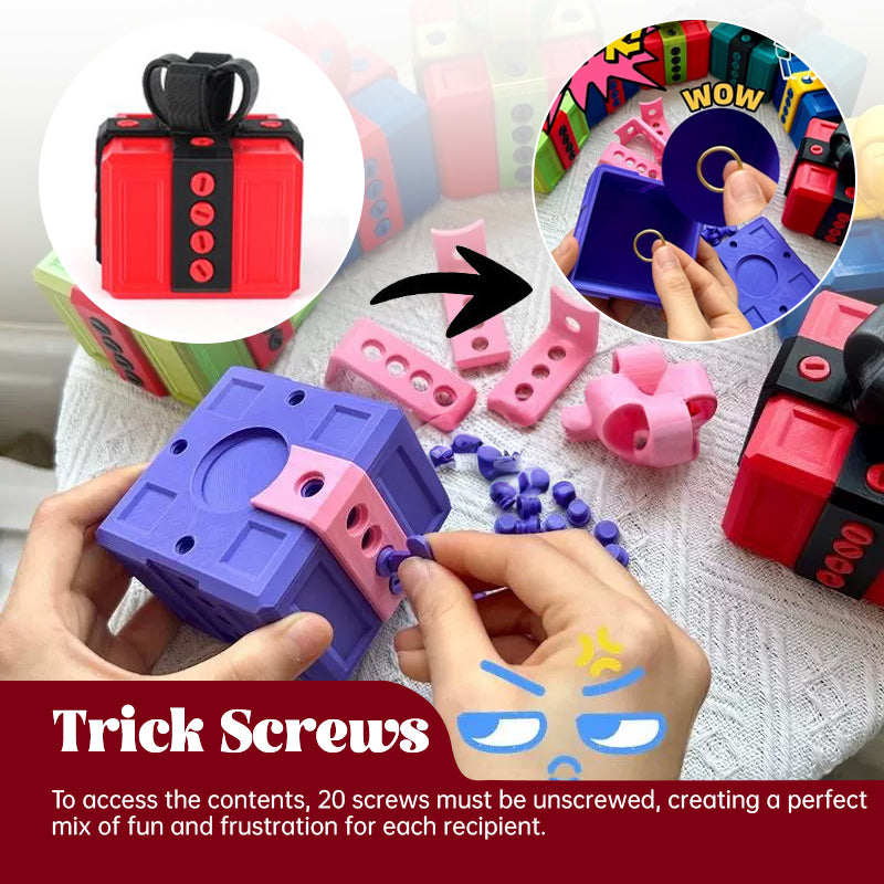 Annoying gift box: a prank middle finger that pops out. A novel and interesting prank toy for adults.