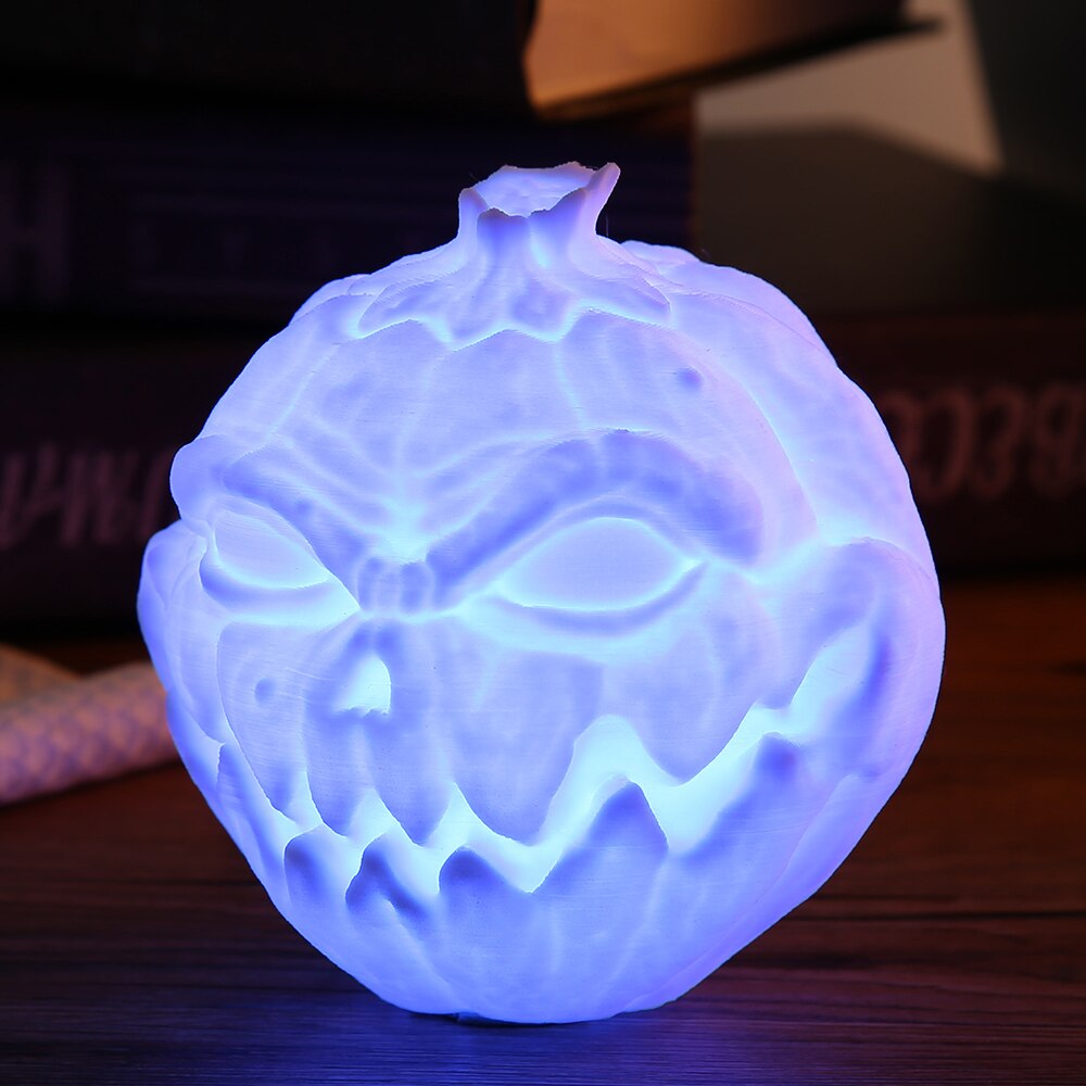 3D Pumpkin Devil Face Light – Halloween LED Night Lamp for Home & Party Decoration