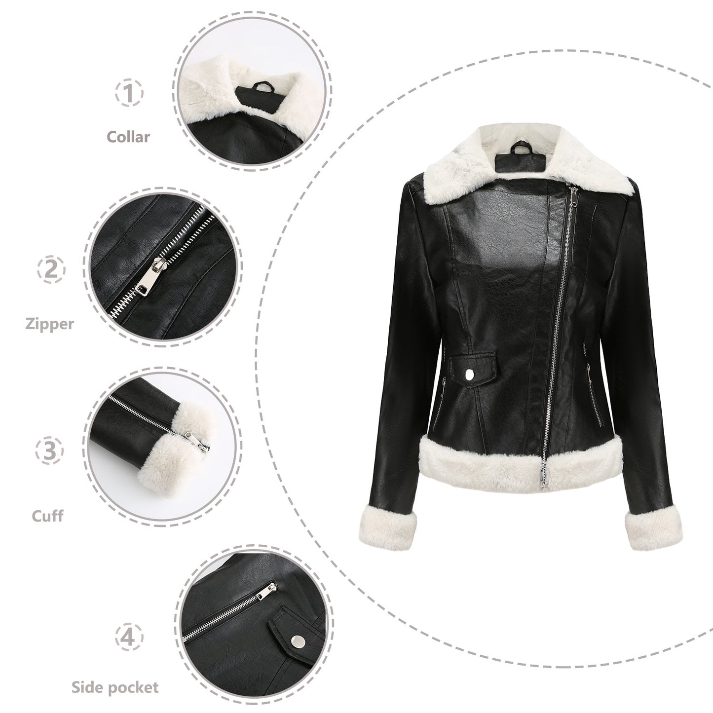 Long sleeved lapel jacket