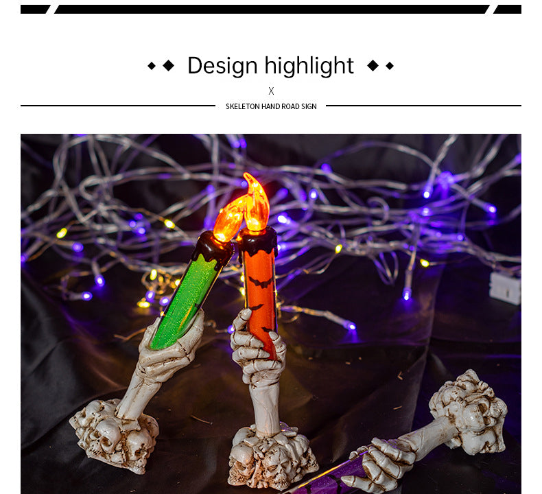 Halloween Prop Tears, Smokeless Electronic Skull, Candle Lamp, Ghost House, Secret Room Theme Party Scene Decoration