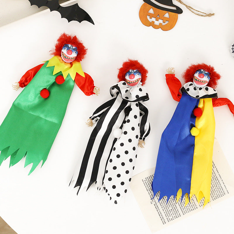 Halloween decorations, Halloween scary clown figurines, pendants, haunted house party decorations, props
