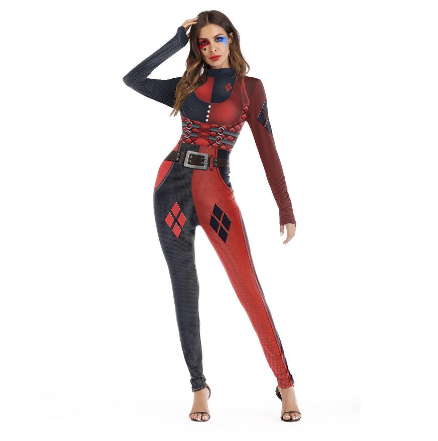 Halloween Long Sleeve Jumpsuit – Festival & Party Cosplay Costume for Women