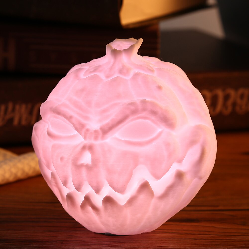 3D Pumpkin Devil Face Light – Halloween LED Night Lamp for Home & Party Decoration