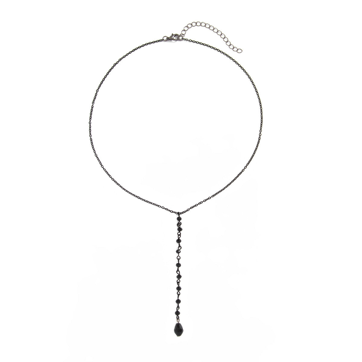 Sweet and Cool Tassel Water Drop Ruby Necklace Halloween Personalized Crescent Crystal Collar Chain