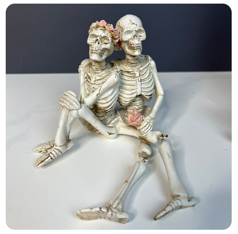 Halloween Hanging Foot Ghost Couple Skeleton Pumpkin Resin Decoration European Style Decoration