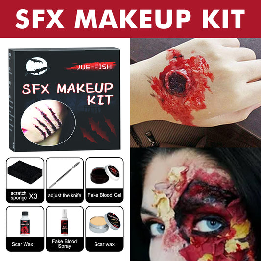 Halloween Makeup Kit, Simulates Plasma Skin Wax-Shaped Scar Water Wound Makeup Halloween Makeup Kit