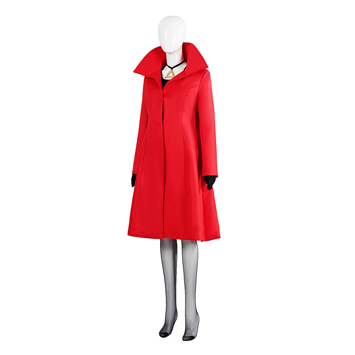 Elegant Christmas Red Cape Coat – Carmen Style Winter Trench & Cosplay Outerwear