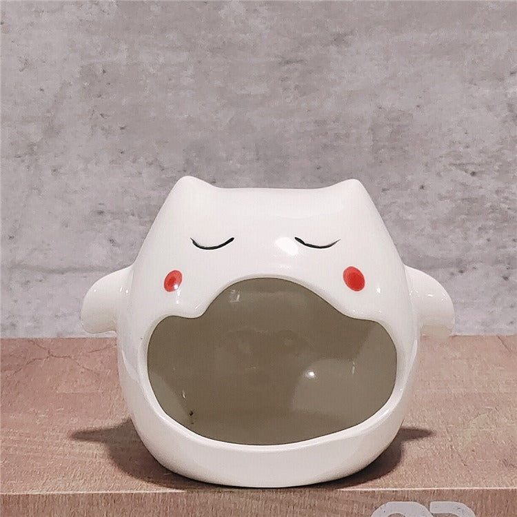 Popular Halloween Ceramic Ghost Candlestick Ware Decoration Home Table Top Scented Candle Container