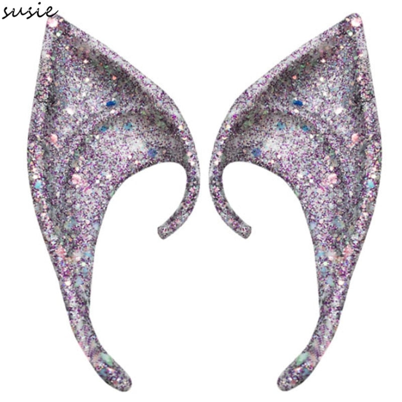 1 Pair Halloween Party Elven Elf Ears Pointed Anime Fairy Cosplay Costumes Vampire Soft Christmas Party Mask