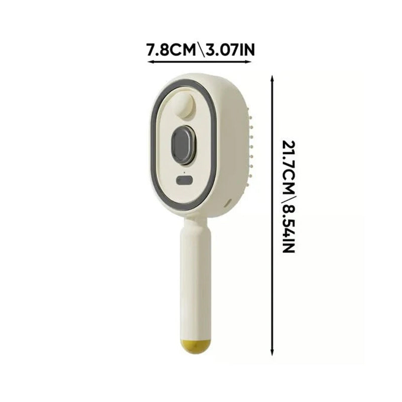 Electric Ionic Steam Hair Straightening Brush – Anti-Frizz Mist Comb for Smooth & Shiny Hair