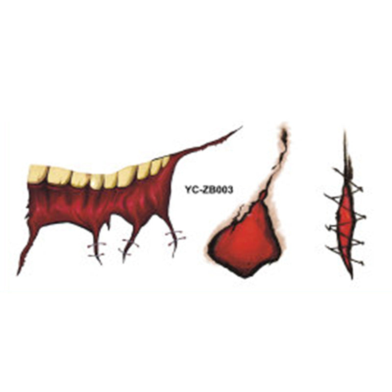 Halloween Mouth Tattoo Stickers Horror Lip DIY Decoration BIG MOUTH TATTOOS