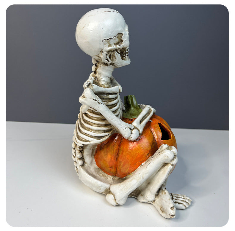 Halloween Hanging Foot Ghost Couple Skeleton Pumpkin Resin Decoration European Style Decoration