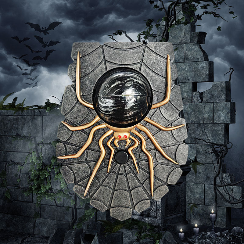 Halloween New Spider Doorbell Glows, Sounds Terrifying, One eyed Spider Doorbell