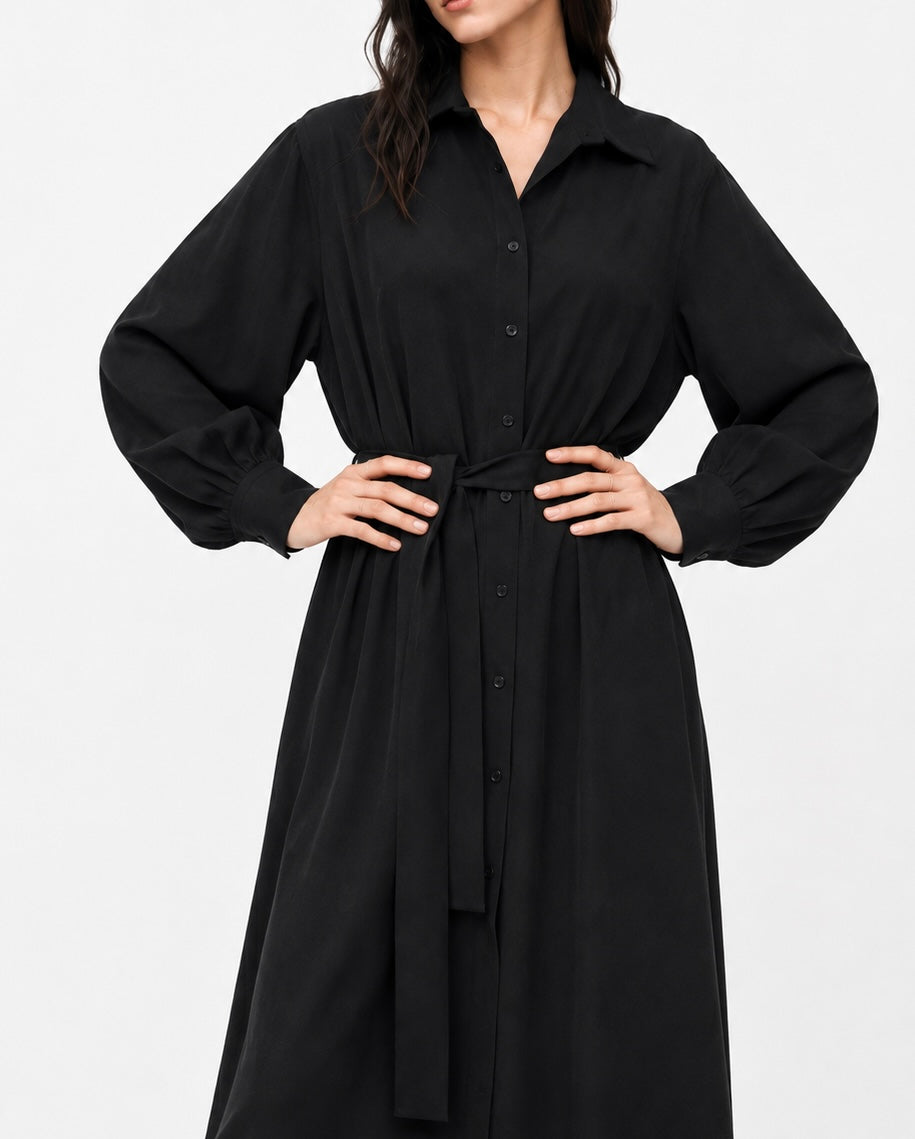 Black Maxi Dress Long Sleeve