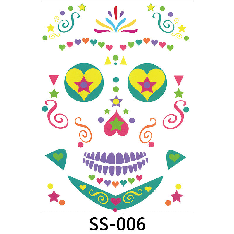 Halloween Face Stickers – Scary Temporary Tattoos for Makeup, Party & Costume Decoration