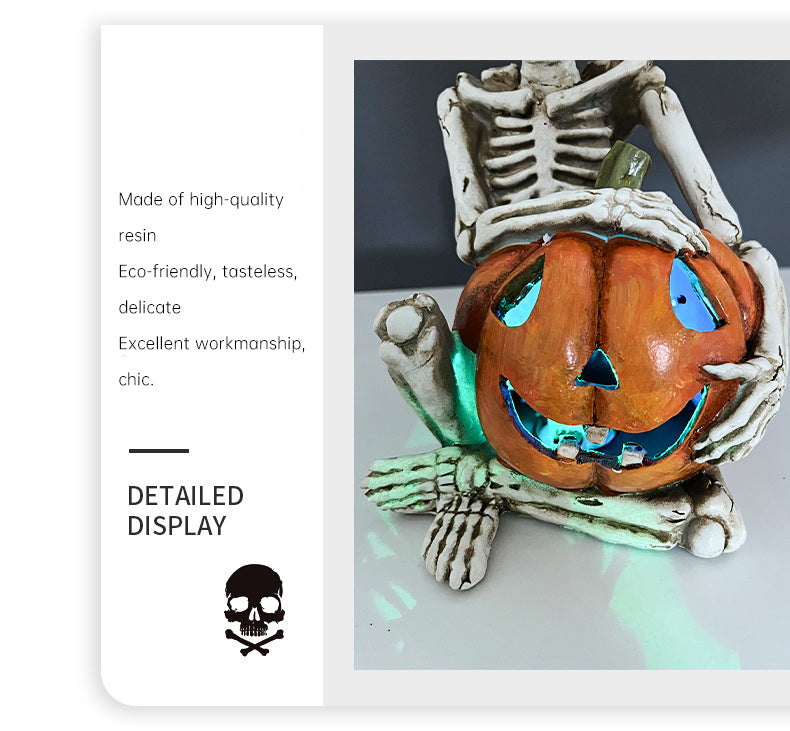 Halloween Hanging Foot Ghost Couple Skeleton Pumpkin Resin Decoration European Style Decoration