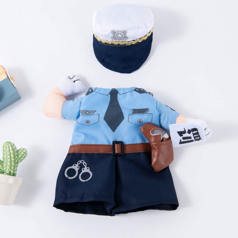 Pet clothes are funny take a knife transform into a pet dog Halloween pet