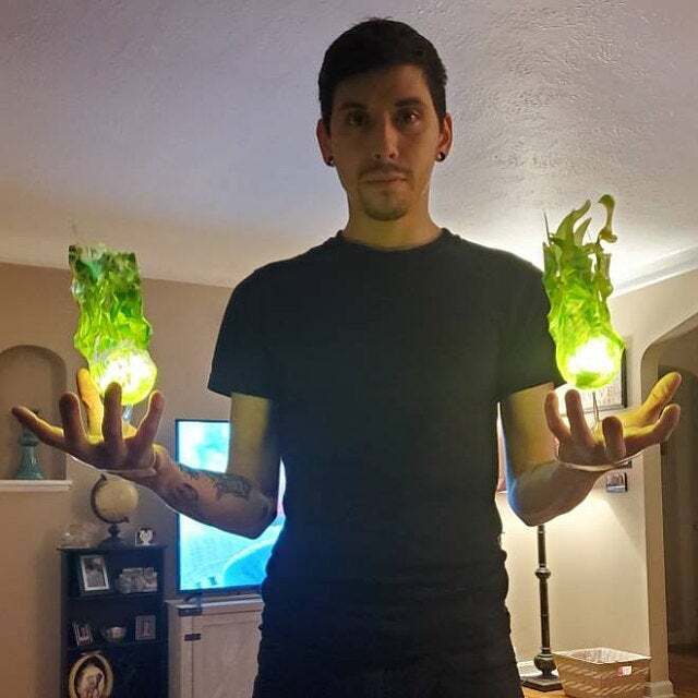 Halloween Floating Fireball Party Props Flame Decorative Lamp