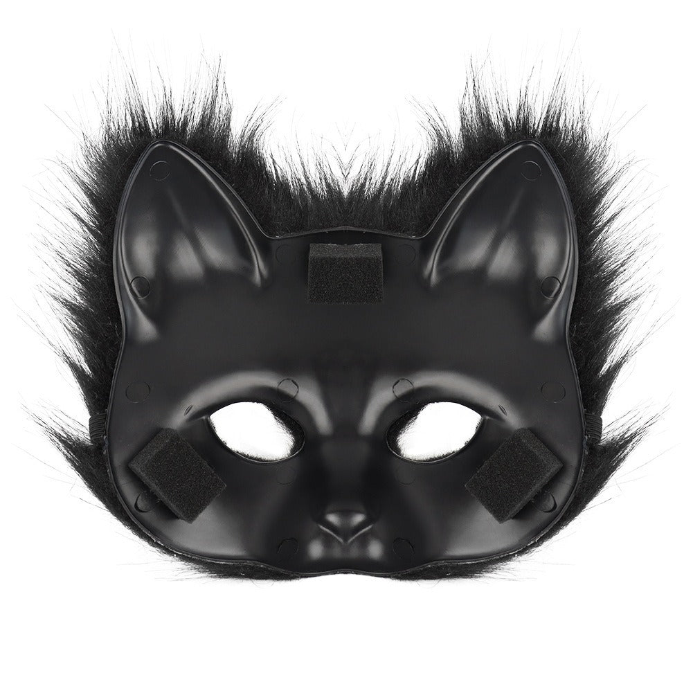 Halloween suit simulation fox mask gloves plush fox tail handmade animal tail cos prop accessories