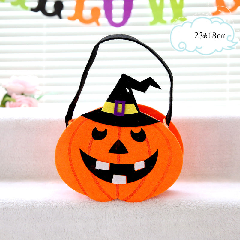Halloween Props Witch Pumpkin Bag Owl Candy Bag Children's Kindergarten Gift Handheld Pumpkin Bag