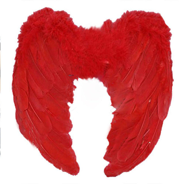Angel Wings Costume for Women – 4 Color Feather Fairy Dress Up Outfit for Halloween & Party | Hermye