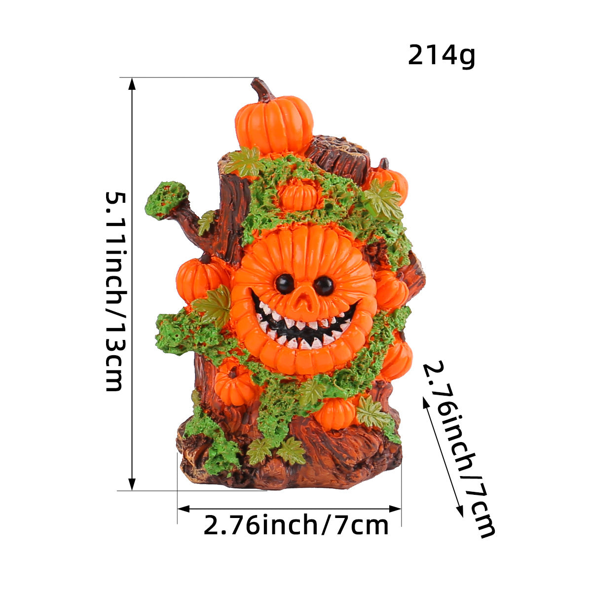 Halloween tree spirit green pumpkin monster ornaments desktop party funny skull tree horror atmosphere layout decoration