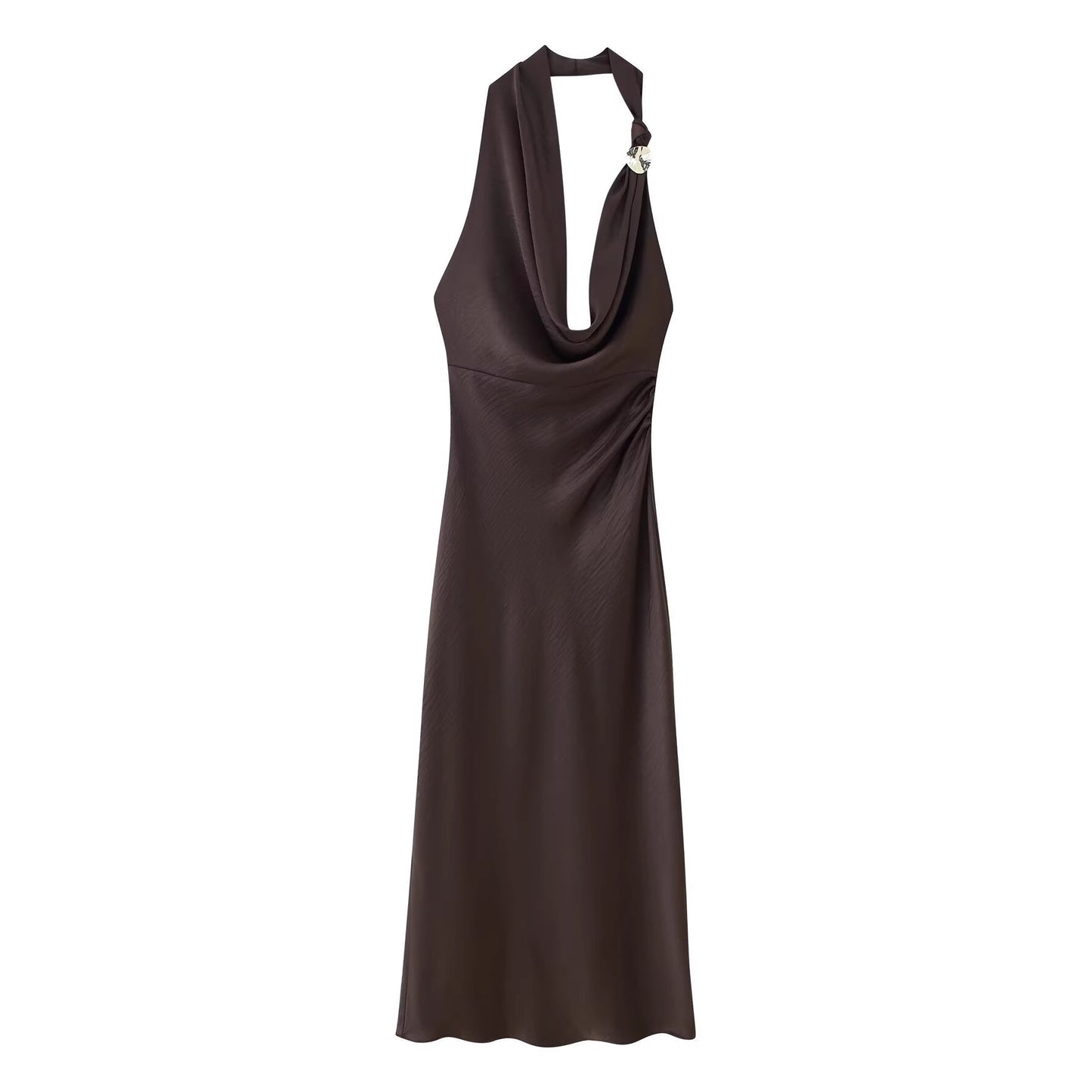 Hanging neck sleeveless backless versatile camisole dress for women
