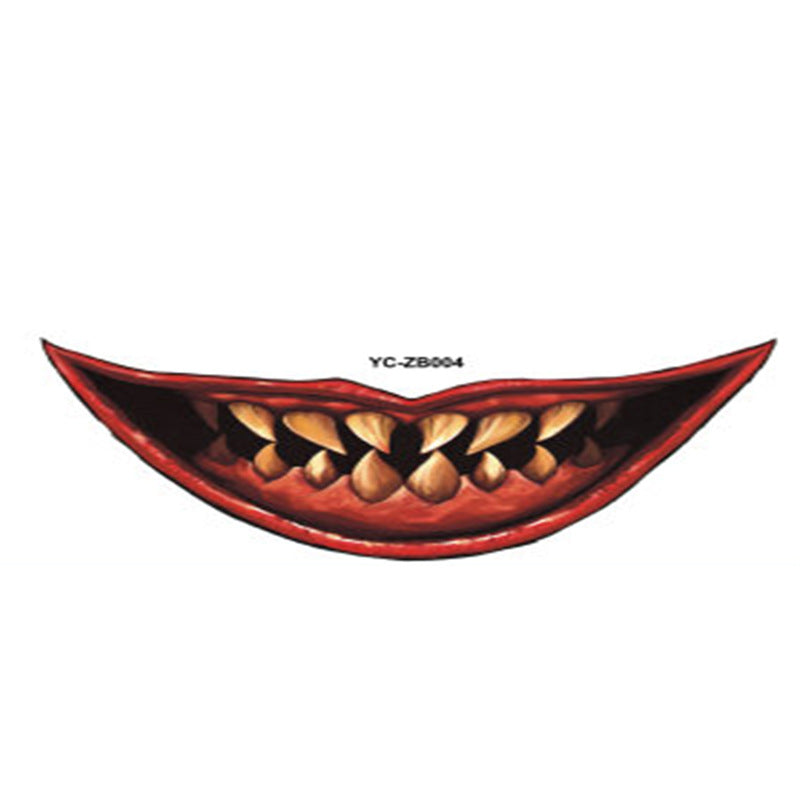 Halloween Mouth Tattoo Stickers Horror Lip DIY Decoration BIG MOUTH TATTOOS