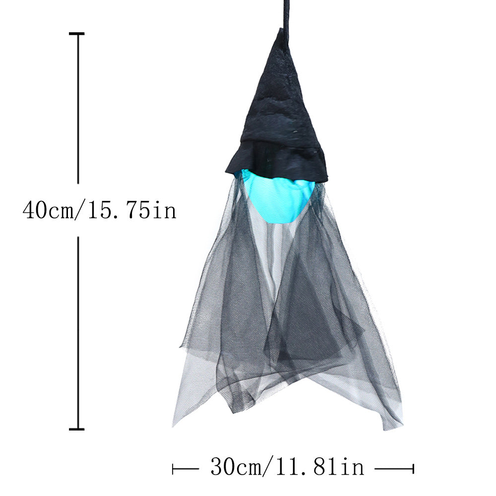 Halloween ghost hanging, glowing witch hanging, haunted house party, bar atmosphere, decoration, path, prank toys