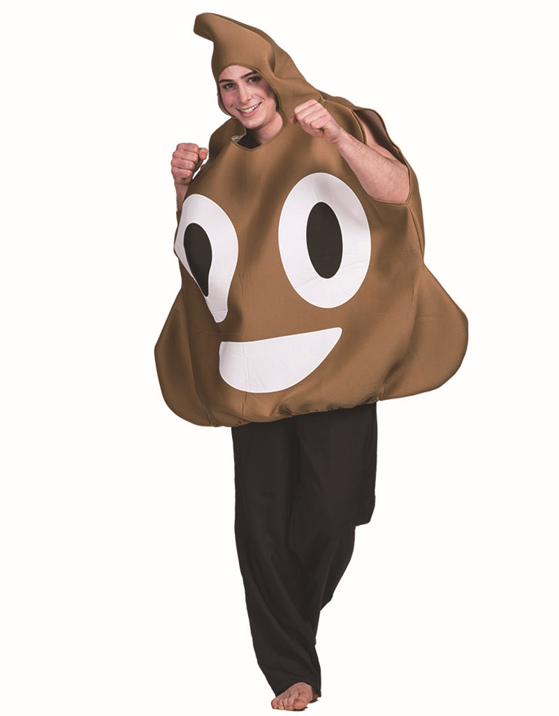 Poo funny cosplay costumes a piece of shit creative Halloween cos costumes campus party activities spoof cake clothes