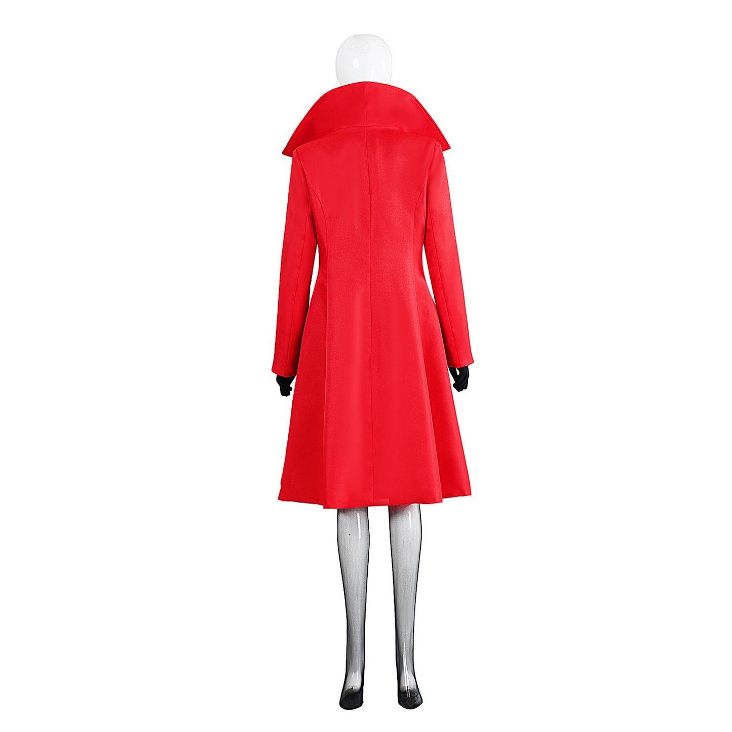 Elegant Christmas Red Cape Coat – Carmen Style Winter Trench & Cosplay Outerwear